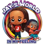 Jay's World logo featuring Jay and his sister in a rainbow circle