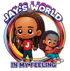 Jay's World logo featuring Jay and his sister in a rainbow circle